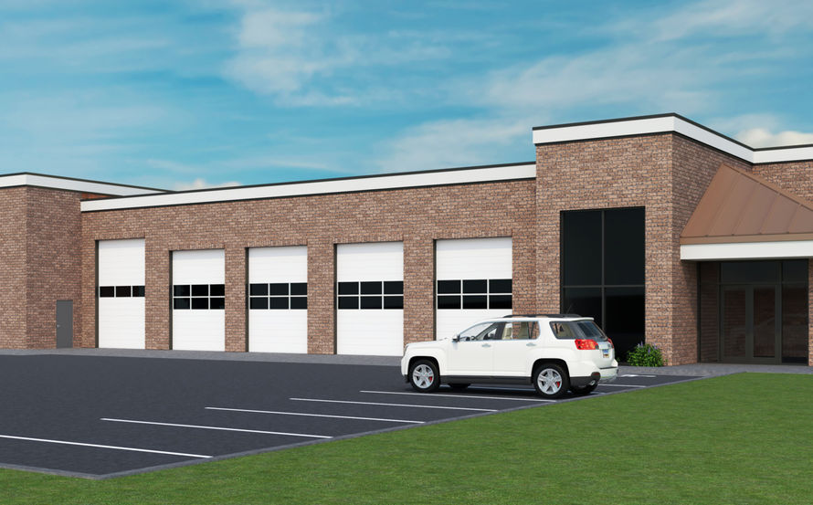 BRICK AUTO SHOP WITH MULTIPLE GARAGES