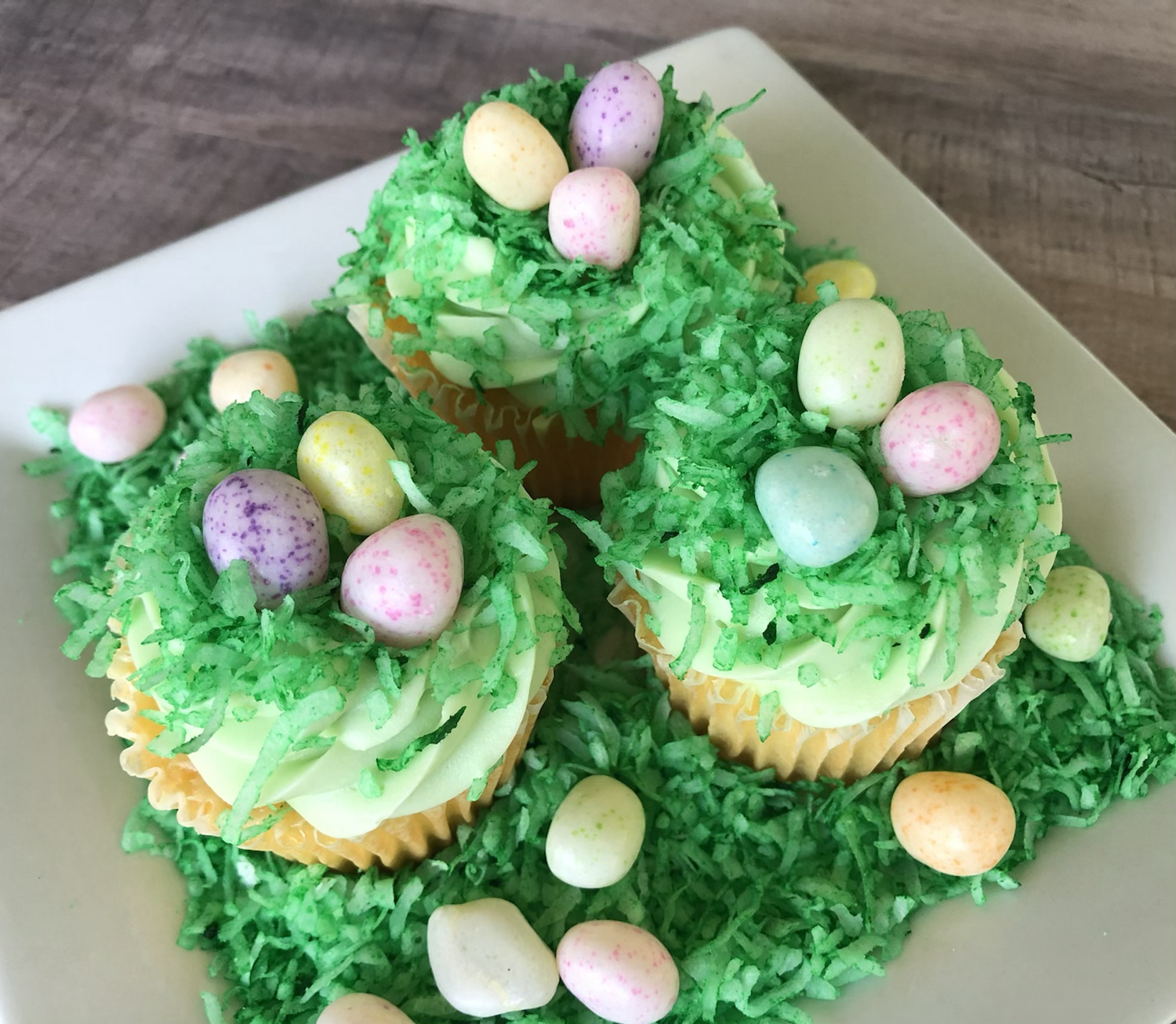 Coconut Easter Cupcakes content media