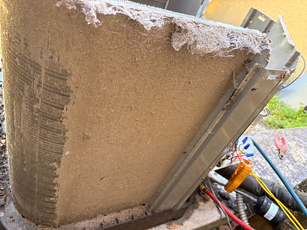 Dirty coil found on maintenance 