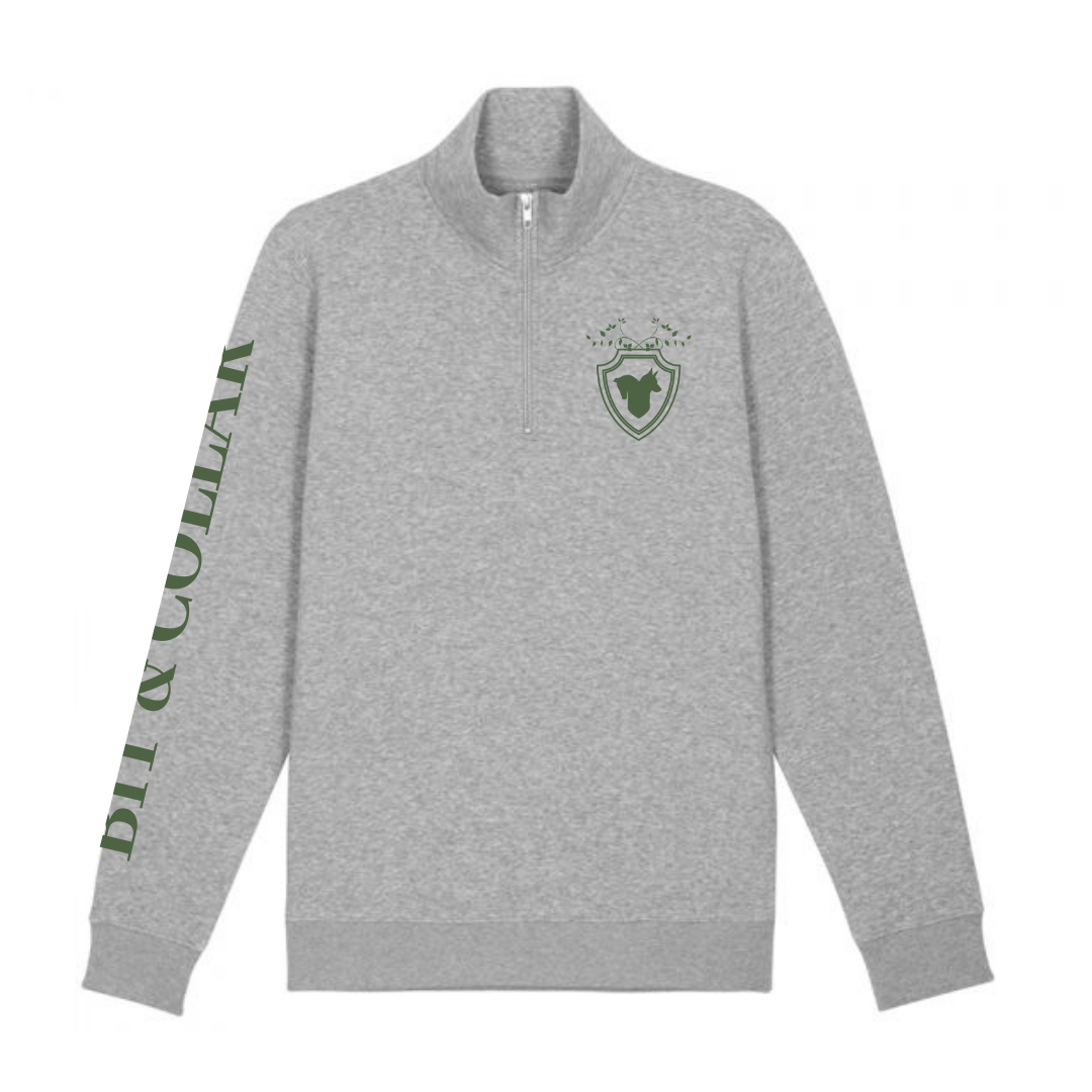 Luxe Unisex 1/4 Zip - Forest Green