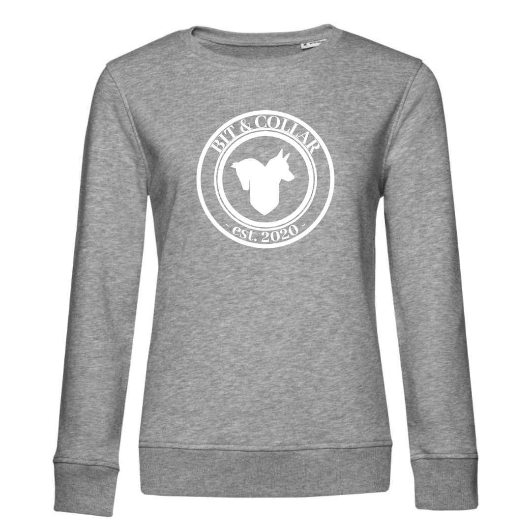 Ladies Team B&C Organic Sweater - Grey Marl
