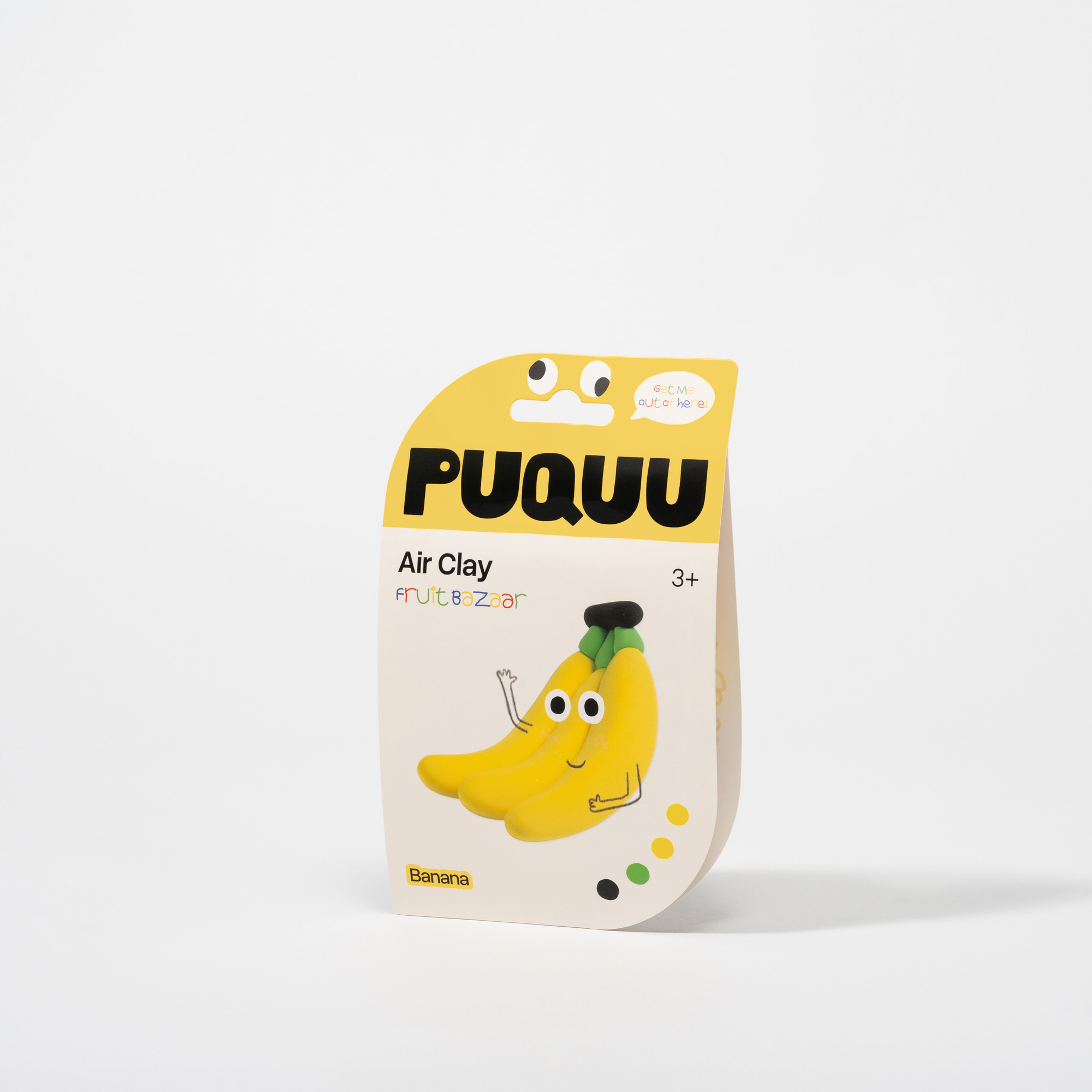 PUQUU Air Clay Banana – lufttrocknende Knete für Kinder