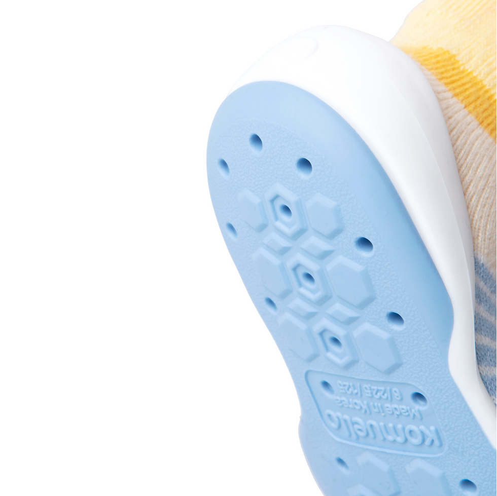 Miniaturbild: Baby Lauflernschuhe rutschfest | Socken-Schuhe Blau - Kingdom Prince Crown Blue