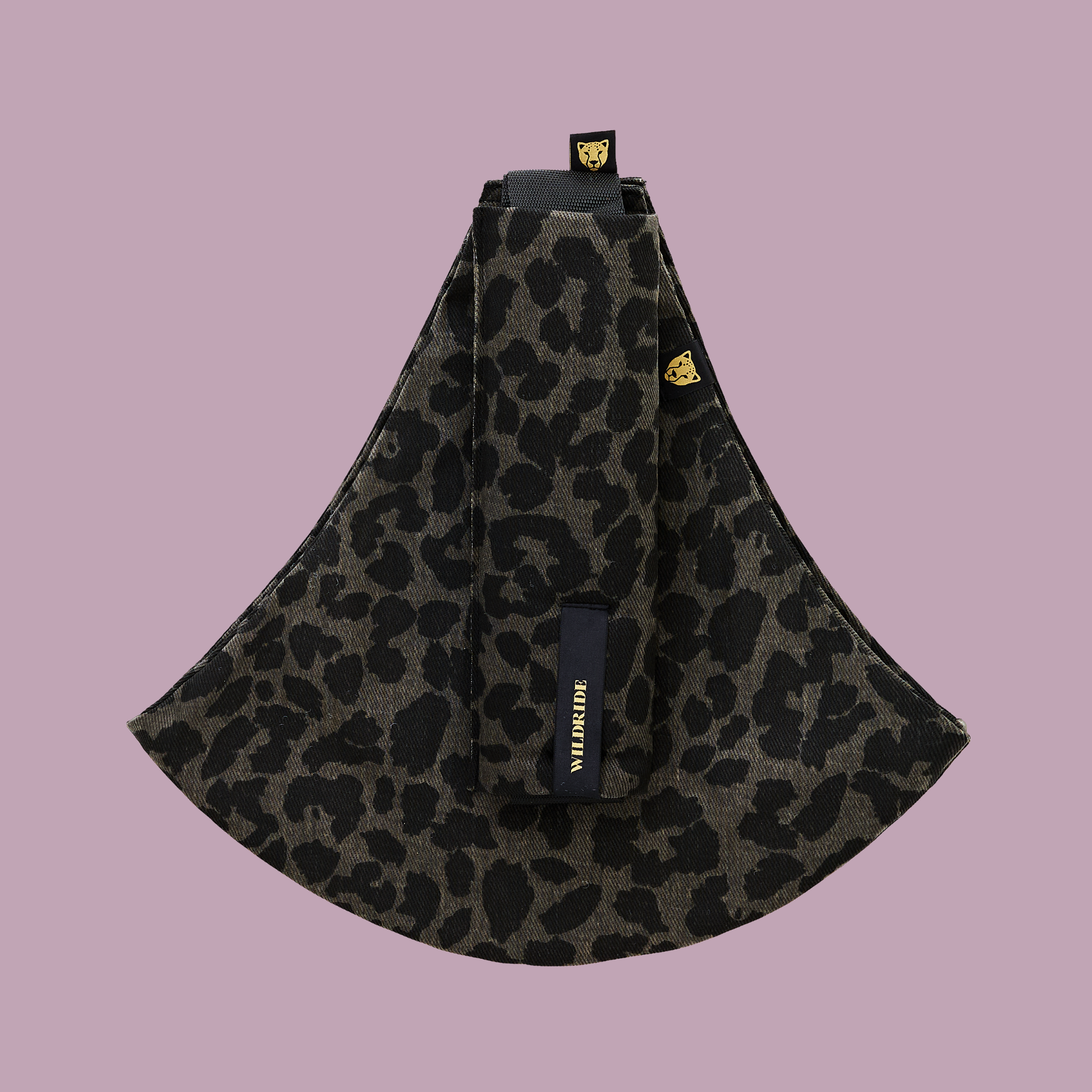 WILDRIDE Kindertrage Leopard Print Grey