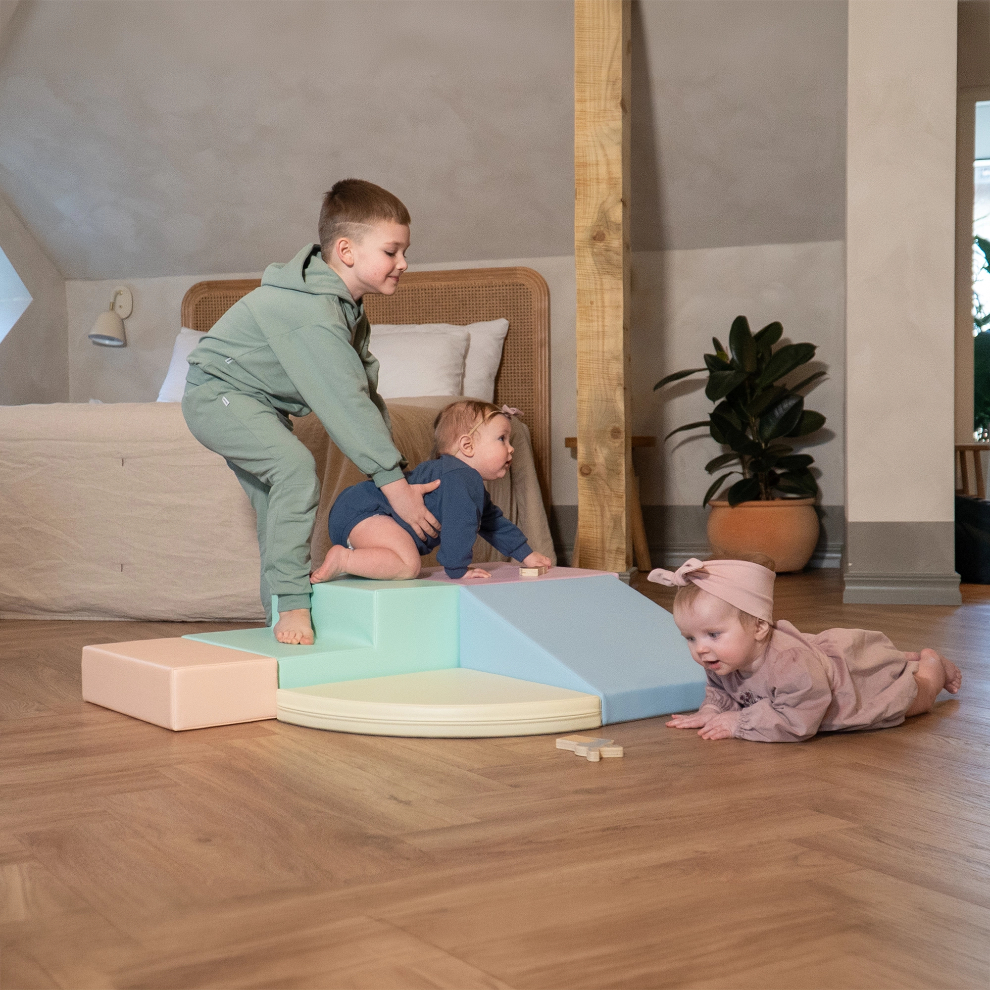 IGLU - Softbausteine Spielset - Corner Climber (Light Pastel)