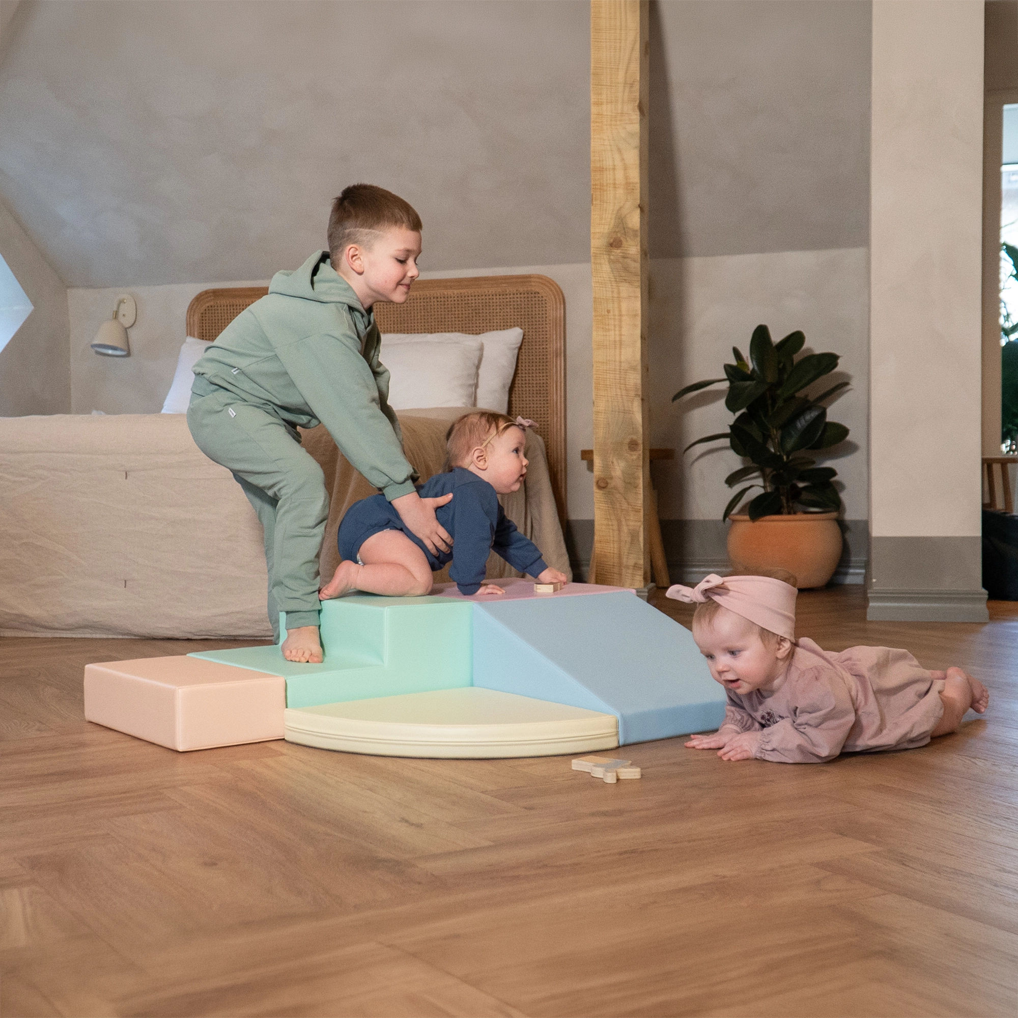 IGLU - Softbausteine Spielset - Corner Climber (Light Pastel)
