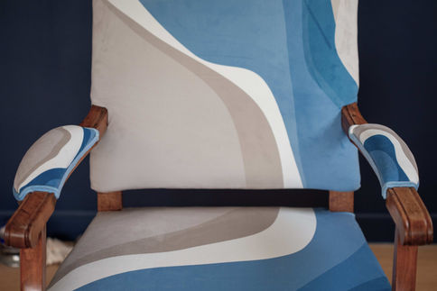 Atelier artisan Morbihan La mutine aux pieds nus tapissière ameublement Baden tissus Morbihan