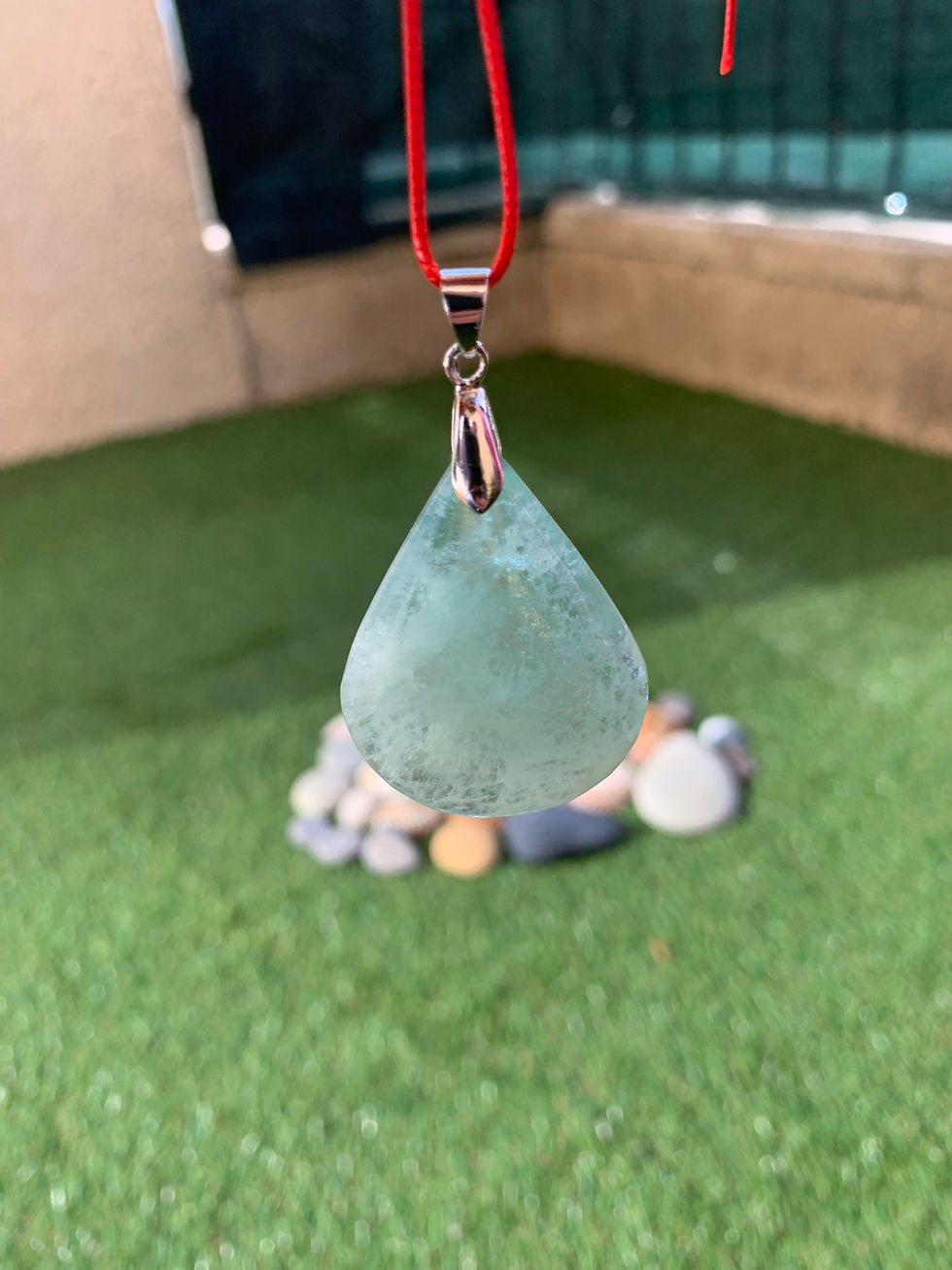 Pendentif en Fluorine Verte