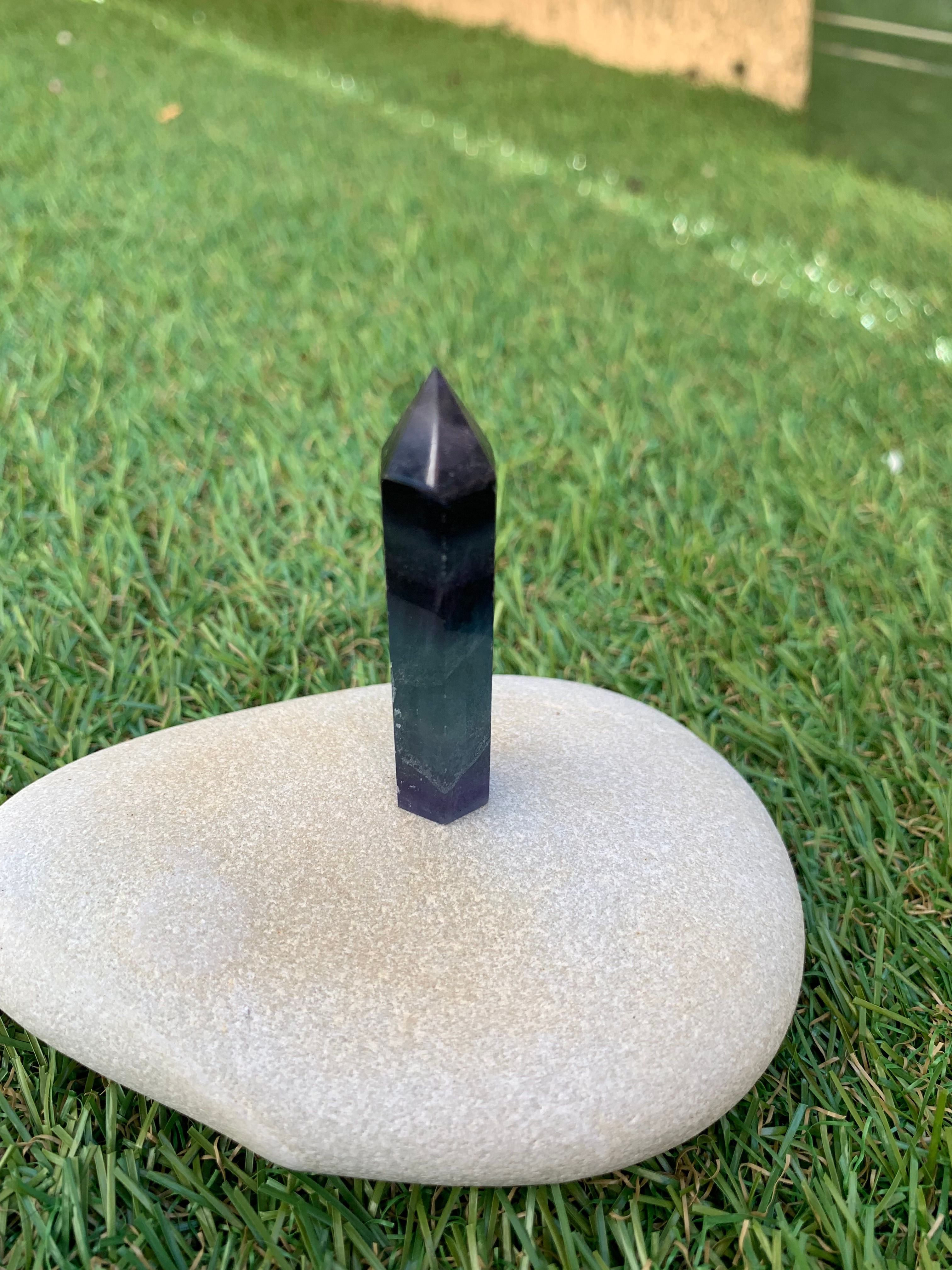 Pointe en Fluorite Rainbow