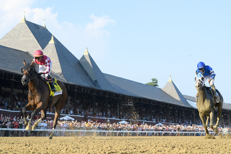 NItrogen (izq.) pudo con la notable Good Cheer en Saratoga / ADAM COGLIANESE / NYRA