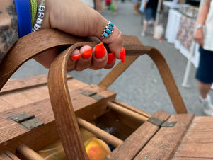 Picnic basket at the farmers market