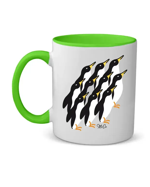 duo-color-mok-groen-pinguins-achteraanzicht