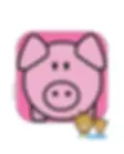 Lunies IKEA CREATIVE Dierensticker-varken