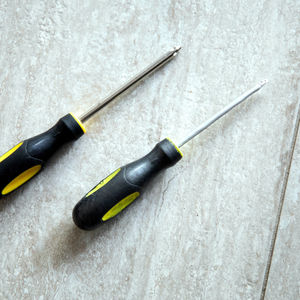Finished Product next to real screwdriver
