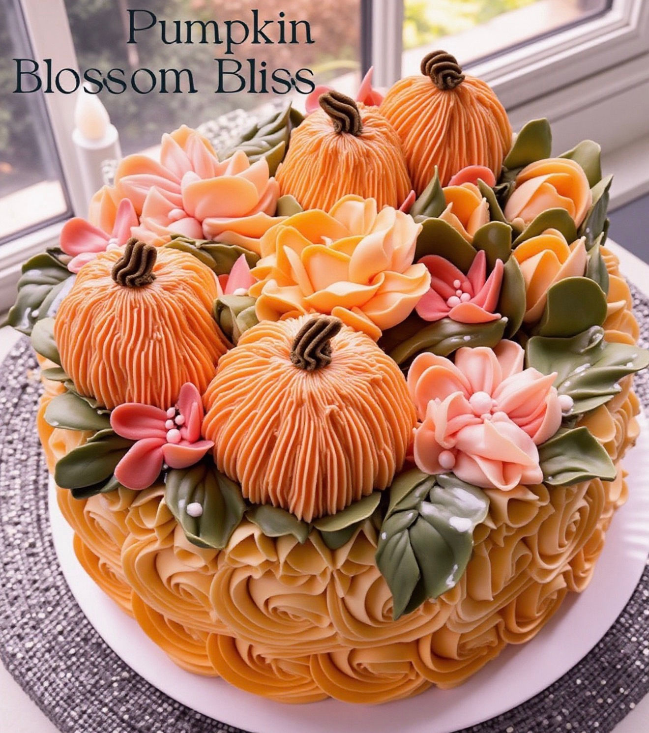 Floral Pumpkin Cake