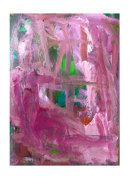 Daydream 2. Modern abstract expressionist colourful acrylic and mixed media painting by contemporary artist Nicole Rowntree. 