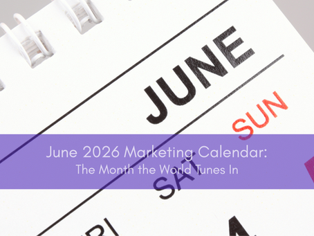 June calendar with a purple banner with the  blog title on it.