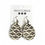 Thumbnail: READY-TO-SHIP Mini Handcrafted Aztec Leather Teardrop Earrings - White