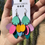 Thumbnail: READY-TO-SHIP Petal Leather Dangle Earrings - Multi Bright