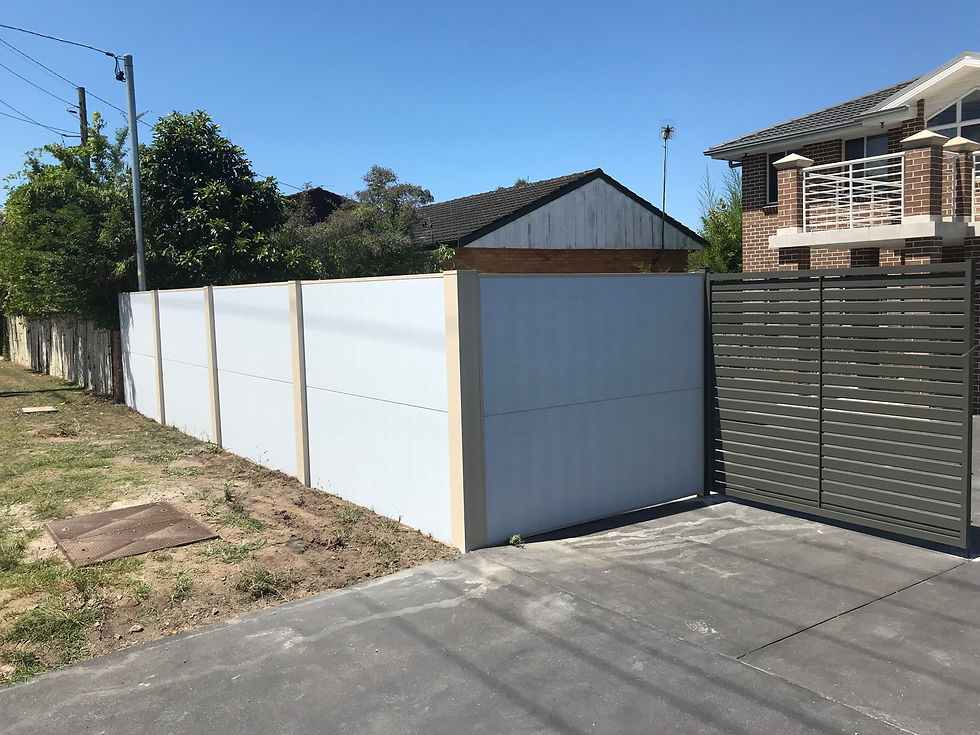Acoustic panel fence