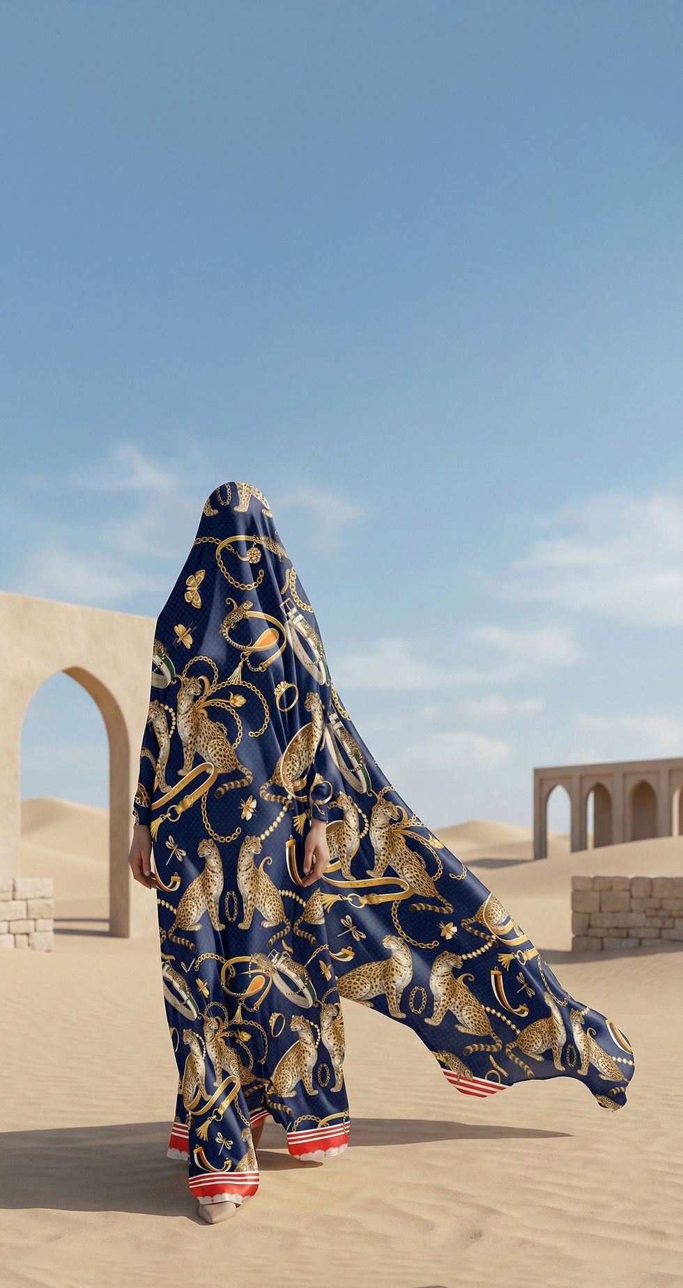 Wild Opal luxury leopard print fabric mockup for fashion apparel
