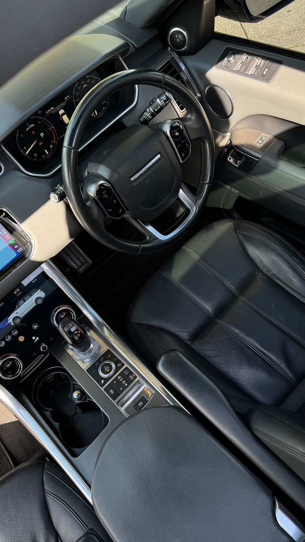 Interior of Range Rover Sport