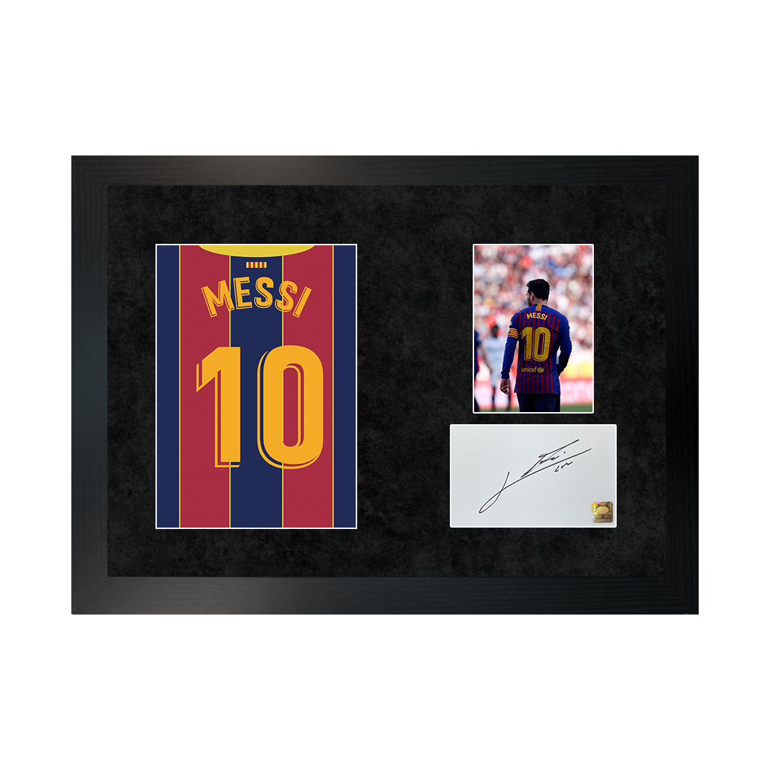 Lionel Messi | A3 Signed Photo & Poster Frame