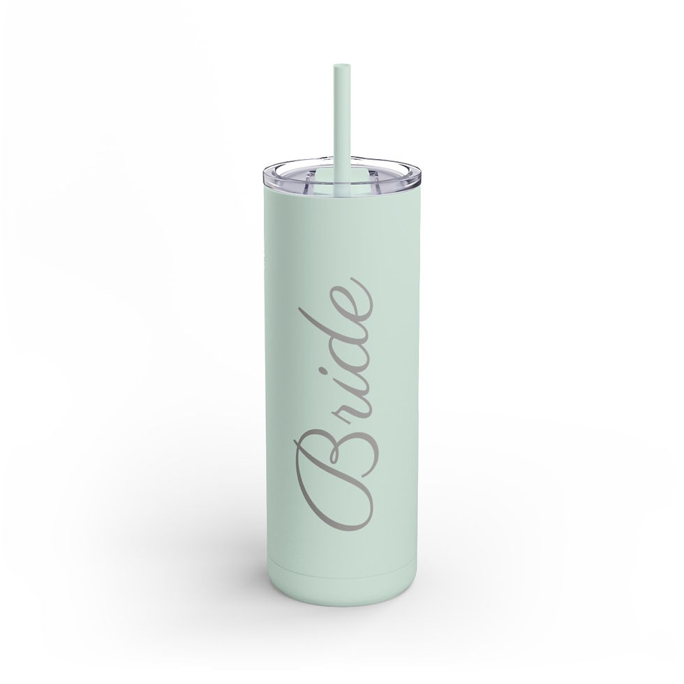 Bride blue colorful Skinny Matte Tumbler, 20oz