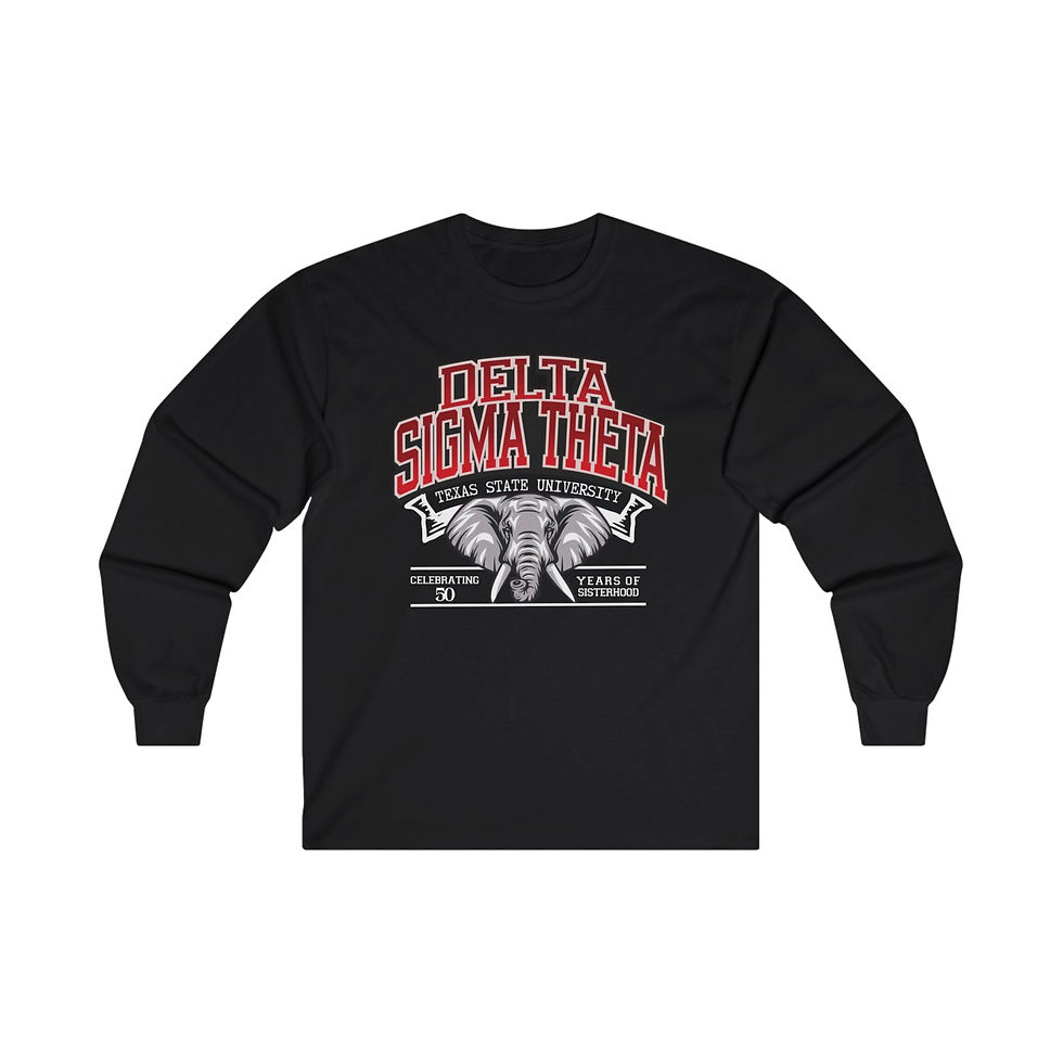 Thumbnail: Delta Sigma Theta Long Sleeve Tee - Celebrating 50 Texas State University