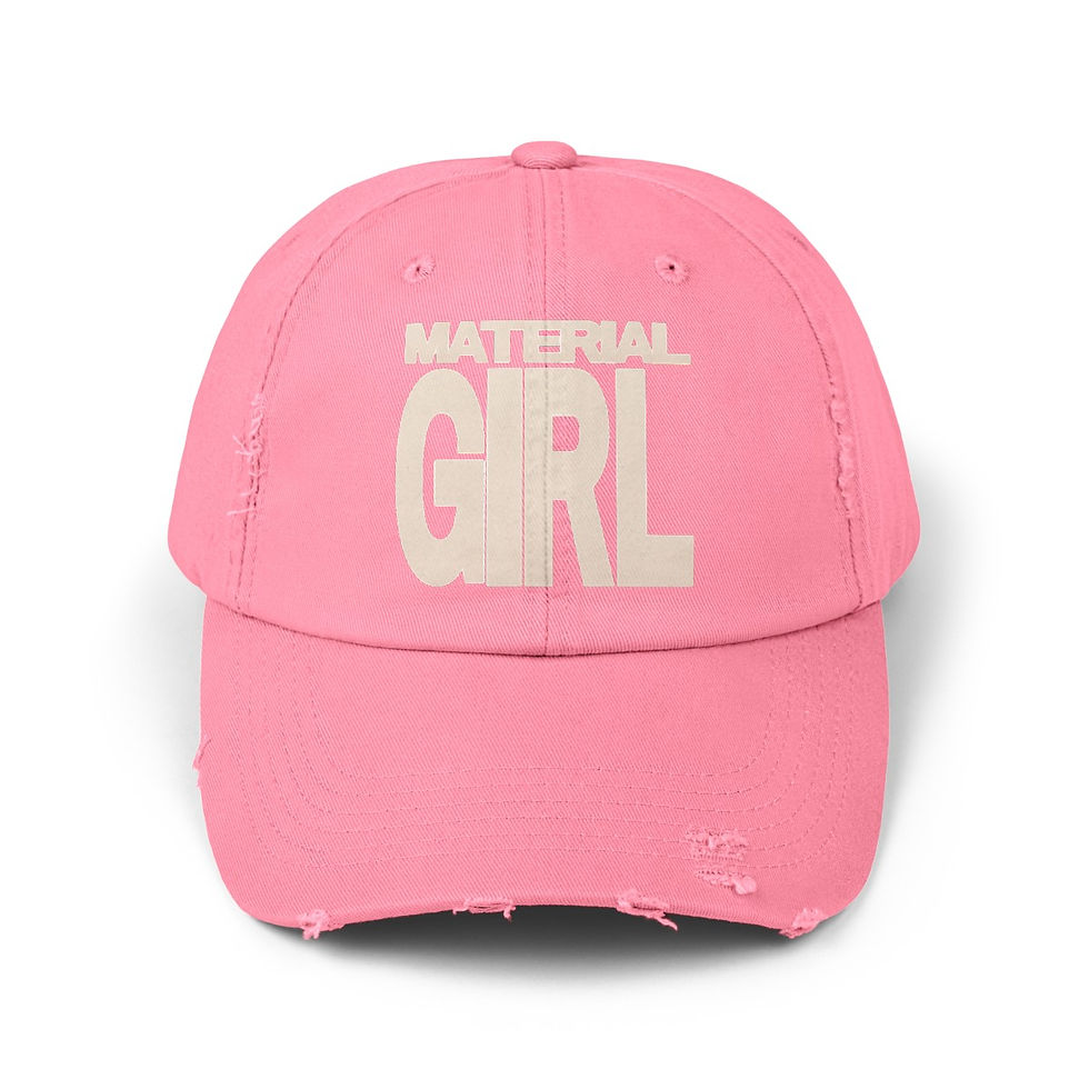 Thumbnail: Material Girl Sorority Gift Mom Year Distressed Cap