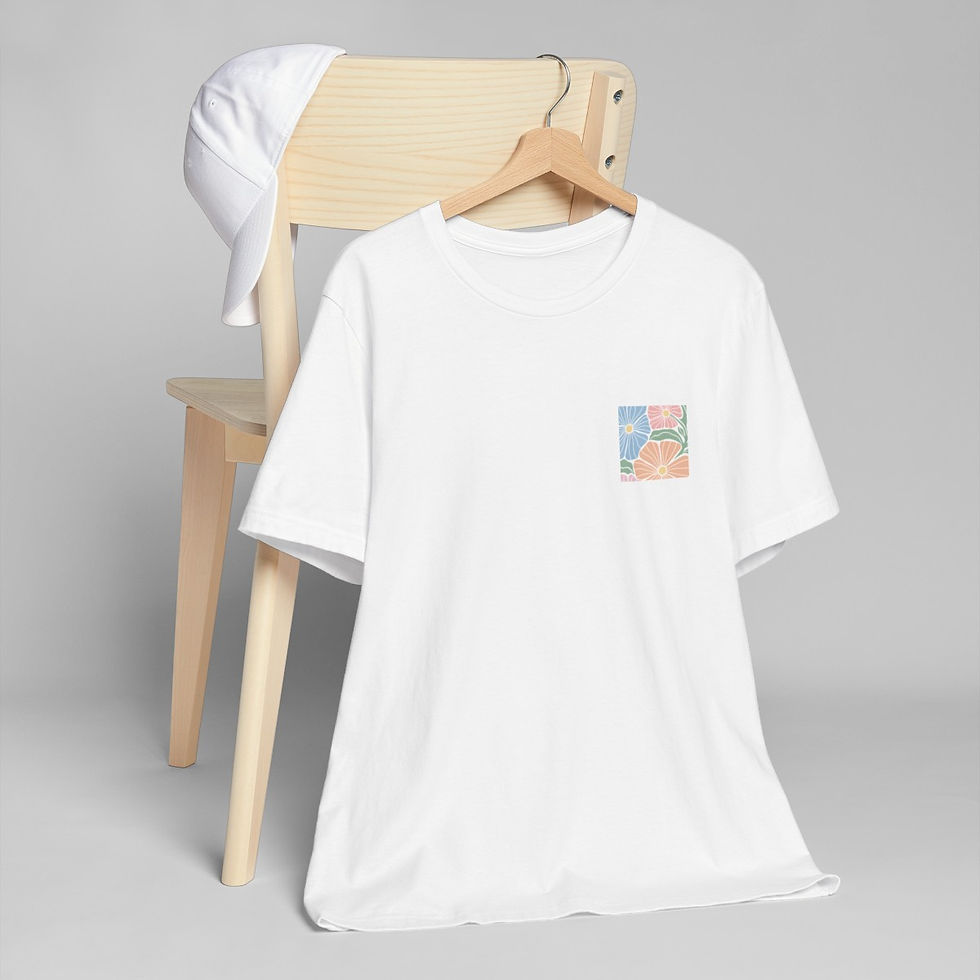 Thumbnail: Floral beach Positive thoughts summer fall comfy T-Shirt