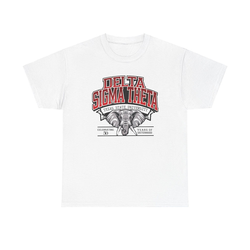 Thumbnail: Delta Sigma Theta 50th Anniversary Unisex Heavy Cotton SS Tee