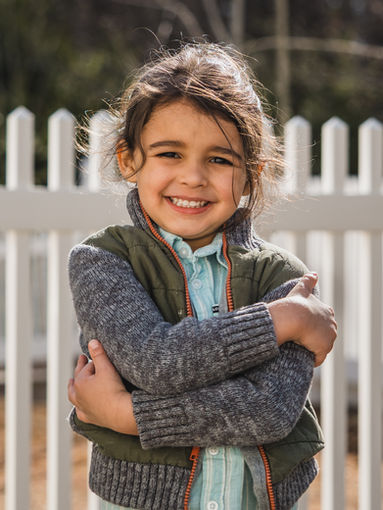 Preschool boy outside for school photography in New Hampshire