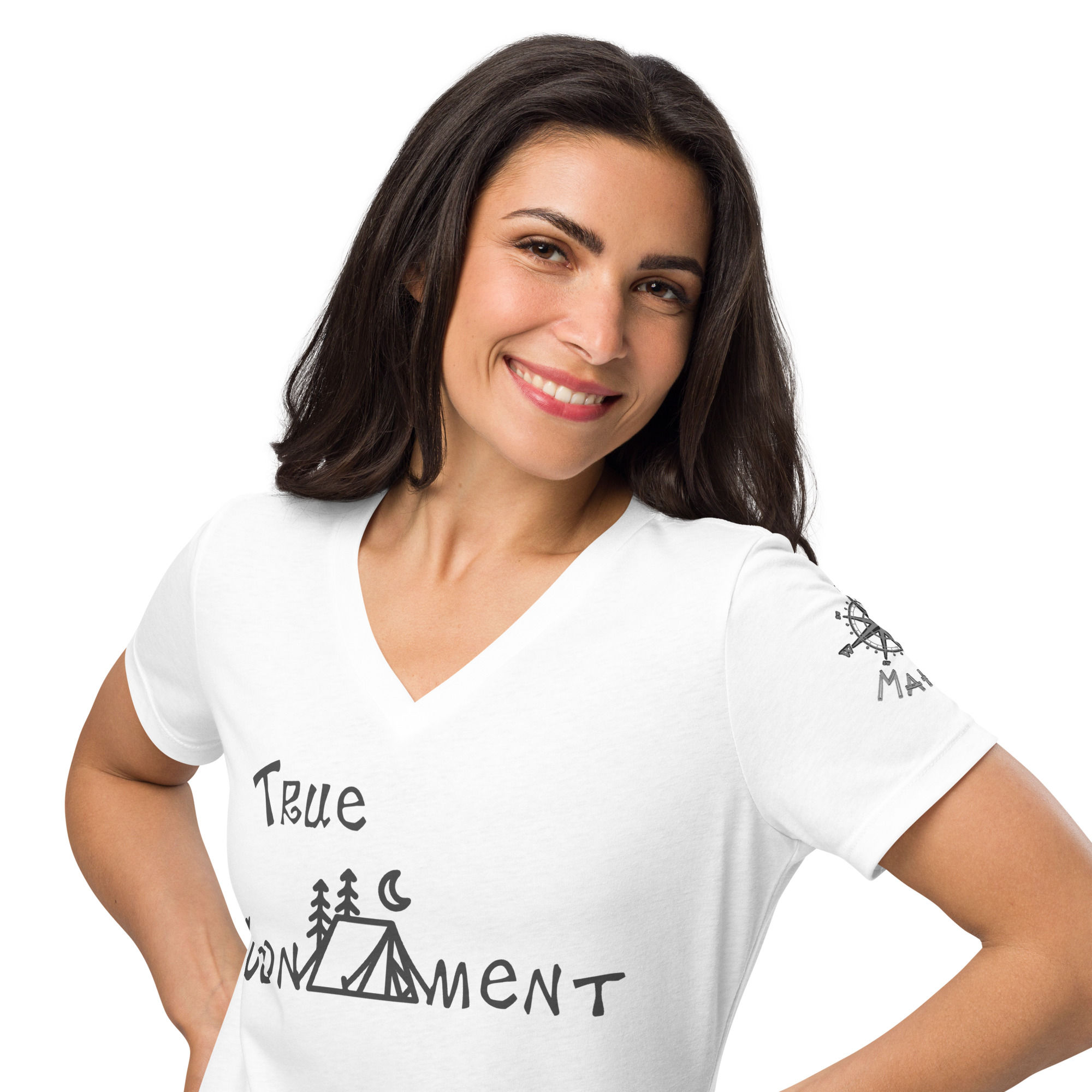 Women’s relaxed True Contentment v-neck t-shirt