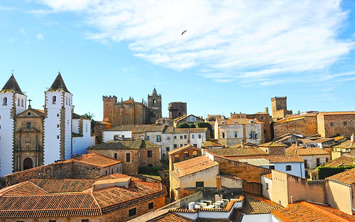 Cityscape of the Caceres medieval downto