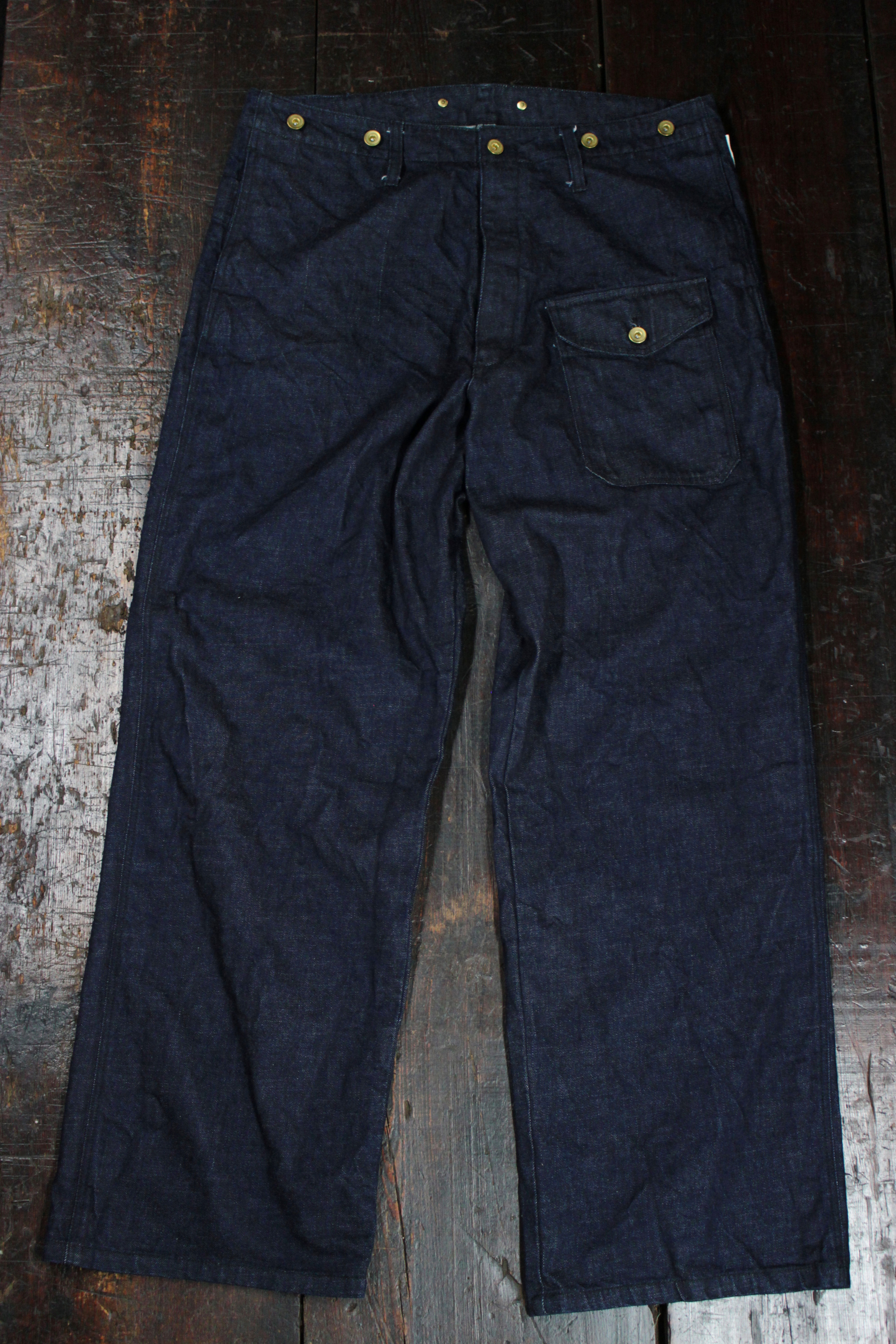 typeBRP reedman pants indigo/white