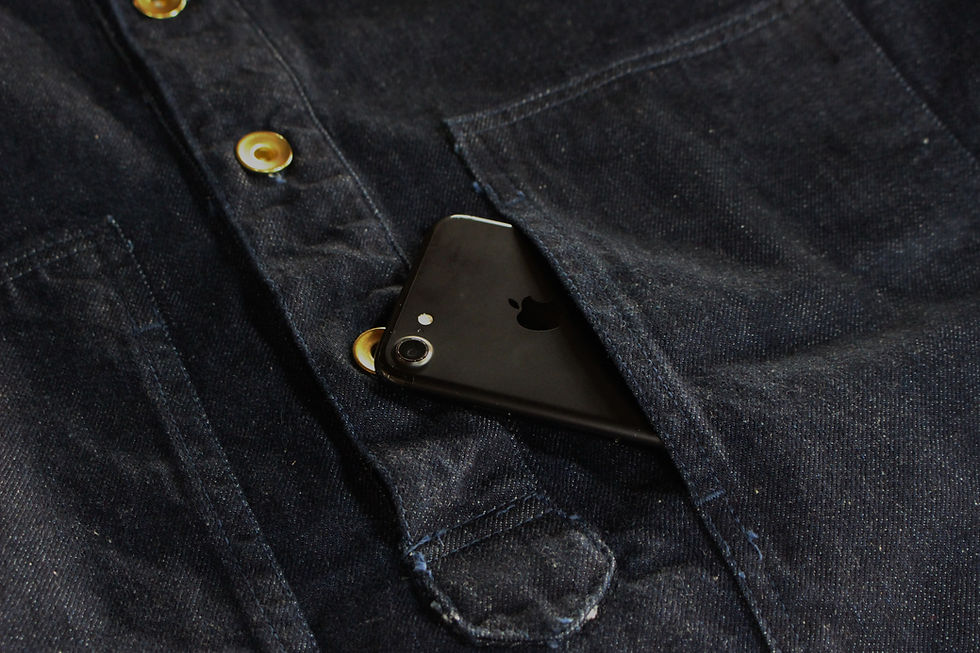 サムネイル： type BPJ  pullover work jacket indigo/white