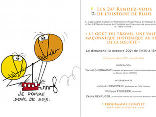 «Le Gout du Travail une Valeur Maçonnique Historique au Sein de la Société» | 10.10.2021 | 13H00