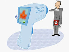 Cartoon: - Thermométrie au secours des Couv∴