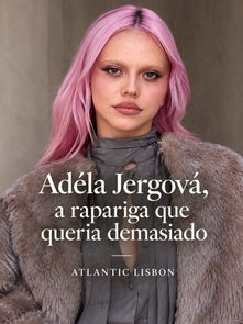 Adéla Jergová, cantora eslovaca e antiga bailarina, com cabelo cor-de-rosa.