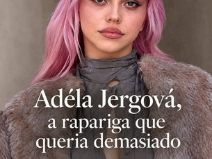 Adéla Jergová, cantora eslovaca e antiga bailarina, com cabelo cor-de-rosa.