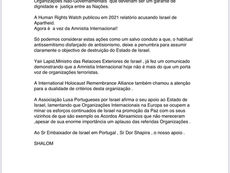 Portugueses POR ISRAEL | Associação Lusa