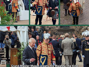 Grand Master Mason, Brother Dr. Joseph J. Morrow, Welcomes King Charles and Queen Camilla at Edinburgh Castle