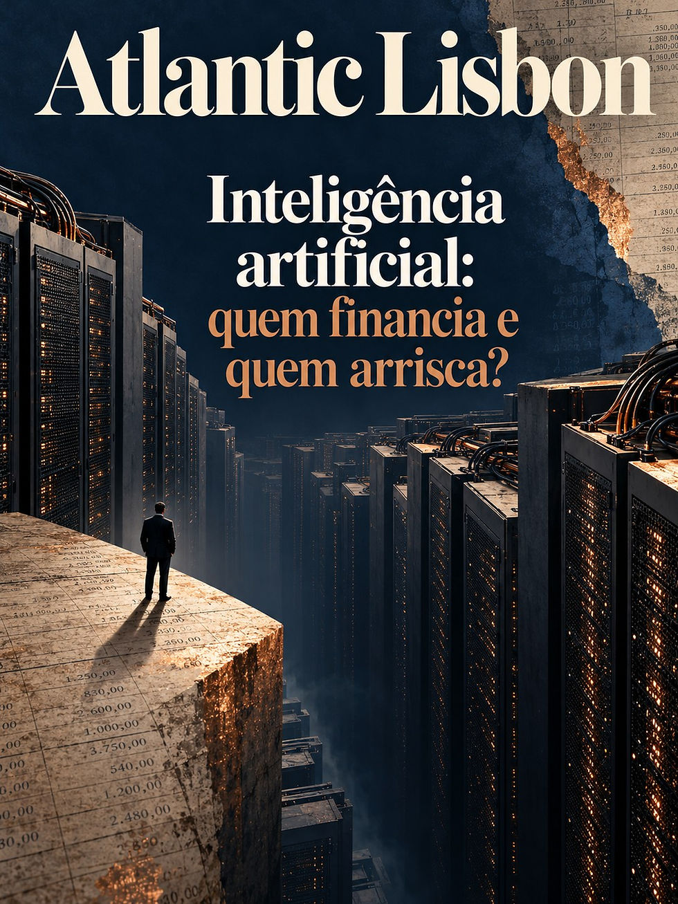 Capa Atlantic Lisbon: inteligência artificial, financiamento e risco.