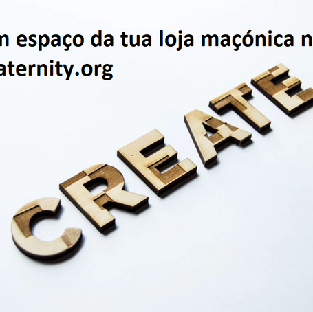 Cria um espaço para a tua loja maçónica no #myFraternity.org