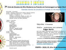 Academia V Império | CONVITE | Edgar Morin | 19.11.2019 | 19H00