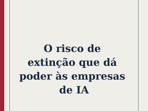 Capa do Atlantic Lisbon sobre o risco de extinção e o poder das empresas de IA.