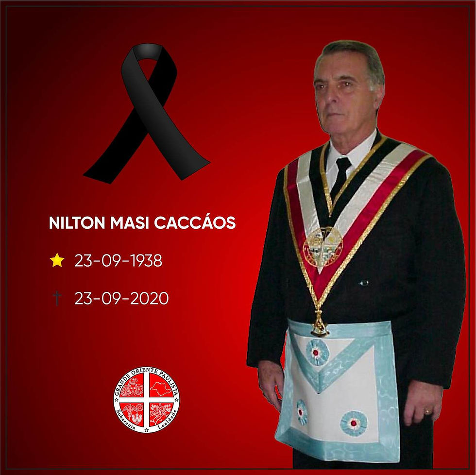 Maçonaria - NOTA DE FALECIMENTO: NILTON MASI CACCÁOS | Grande Oriente Paulista