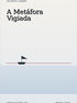 Capa tipo livro com o título “A Metáfora Vigiada”, linha vermelha e barco minimalista sobre água.