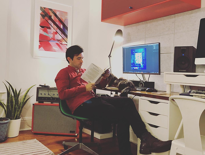 Designer at work desk